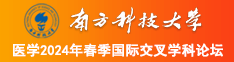 大鸡巴艹b视频在线观看南方科技大学医学2024年春季国际交叉学科论坛